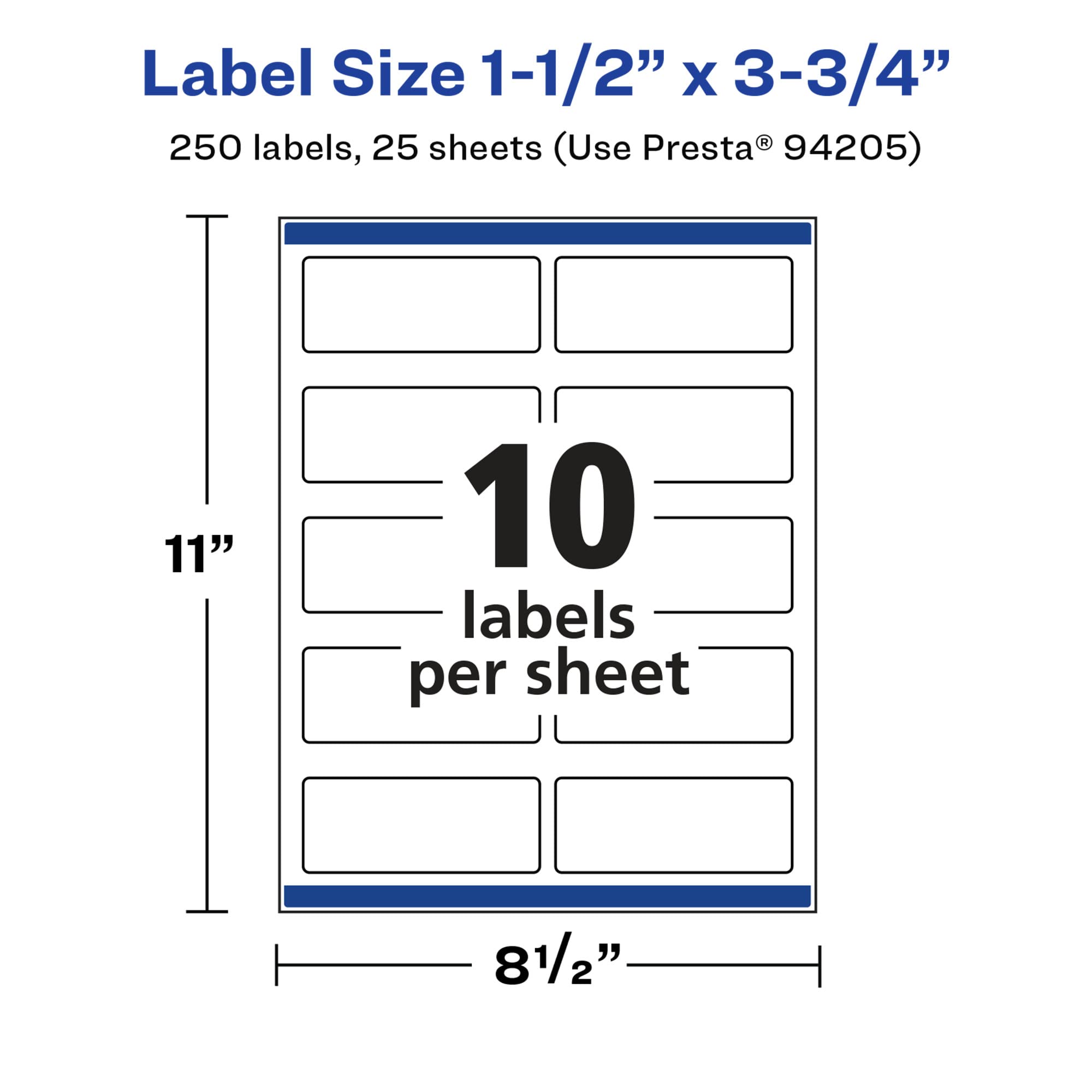 Glossy Labels Avery Glossy White Rectangle Labels - 1.75x7.75 Inch For ...
