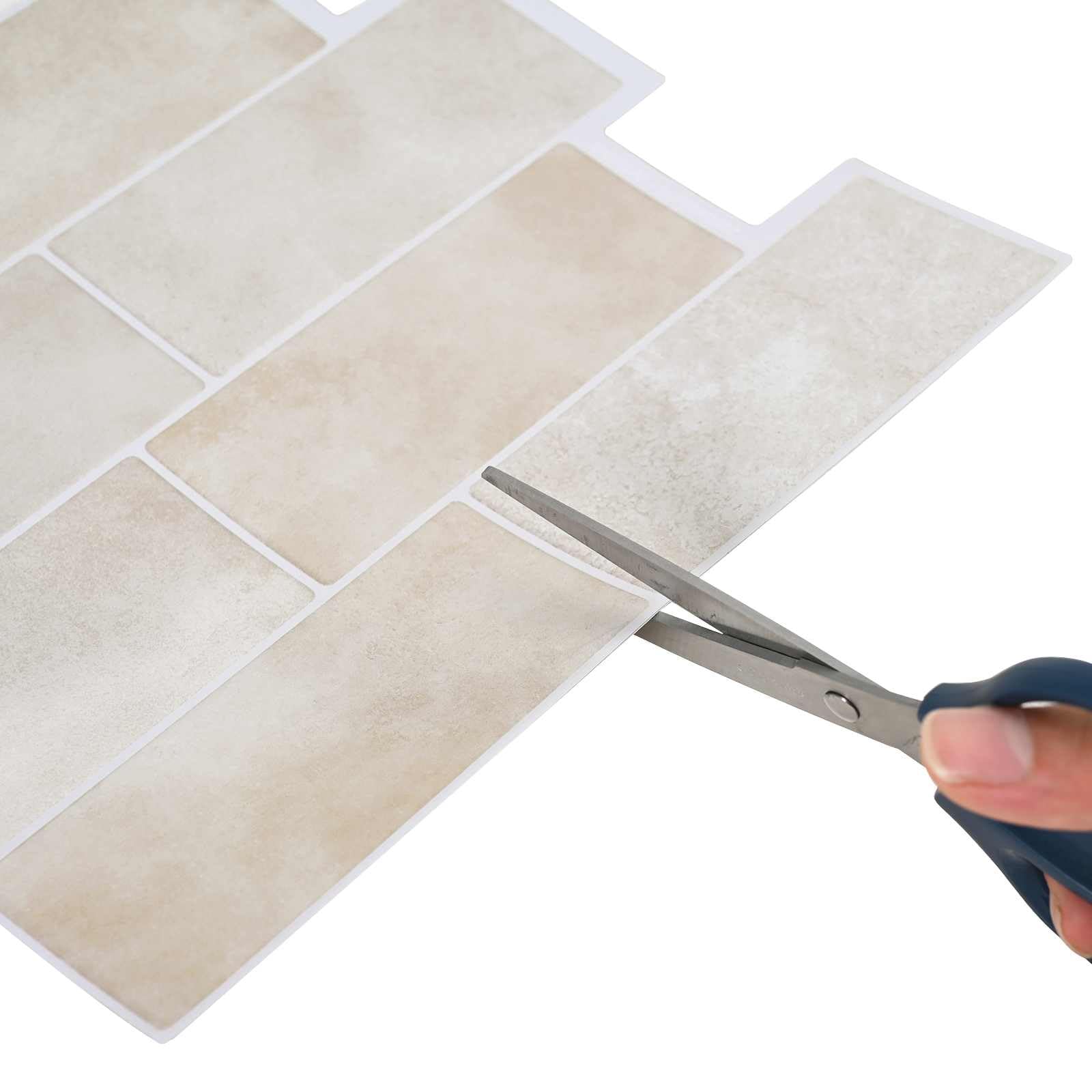 Azulejos de metro 50 piezas de mármol beige 29 x 21 cm autoadhesivo para decoración de pared interior creativo DIY diseño duradero e impermeable ideal para cocina, baño, pared trasera acento