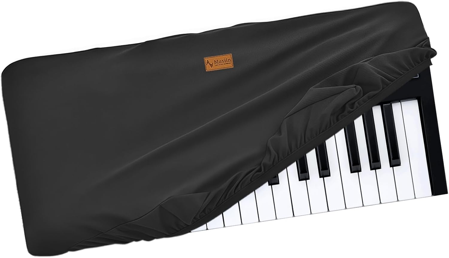 Musiin 37 keys piano keyboard dust cover, compatible with Novation LAUNCHKEY 37 MK3,LAUNCHKEY 37 MK4, MicroKORG S MBK/MWH Luxury Chinlon Anti-dust & Scratch-proof, Smooth Touch & Custom Fit