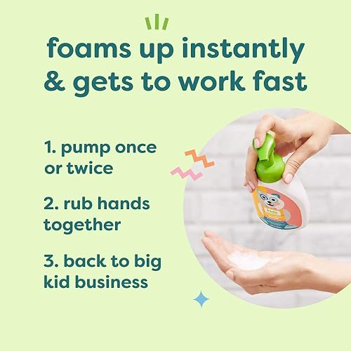 Miniatura 6 de Babyganics Desinfectante de manos con bomba espumosa, sin alcohol, bayas de bayas, mata el 99.9% de las bacterias comunes, hidratante, 8.45 onzas