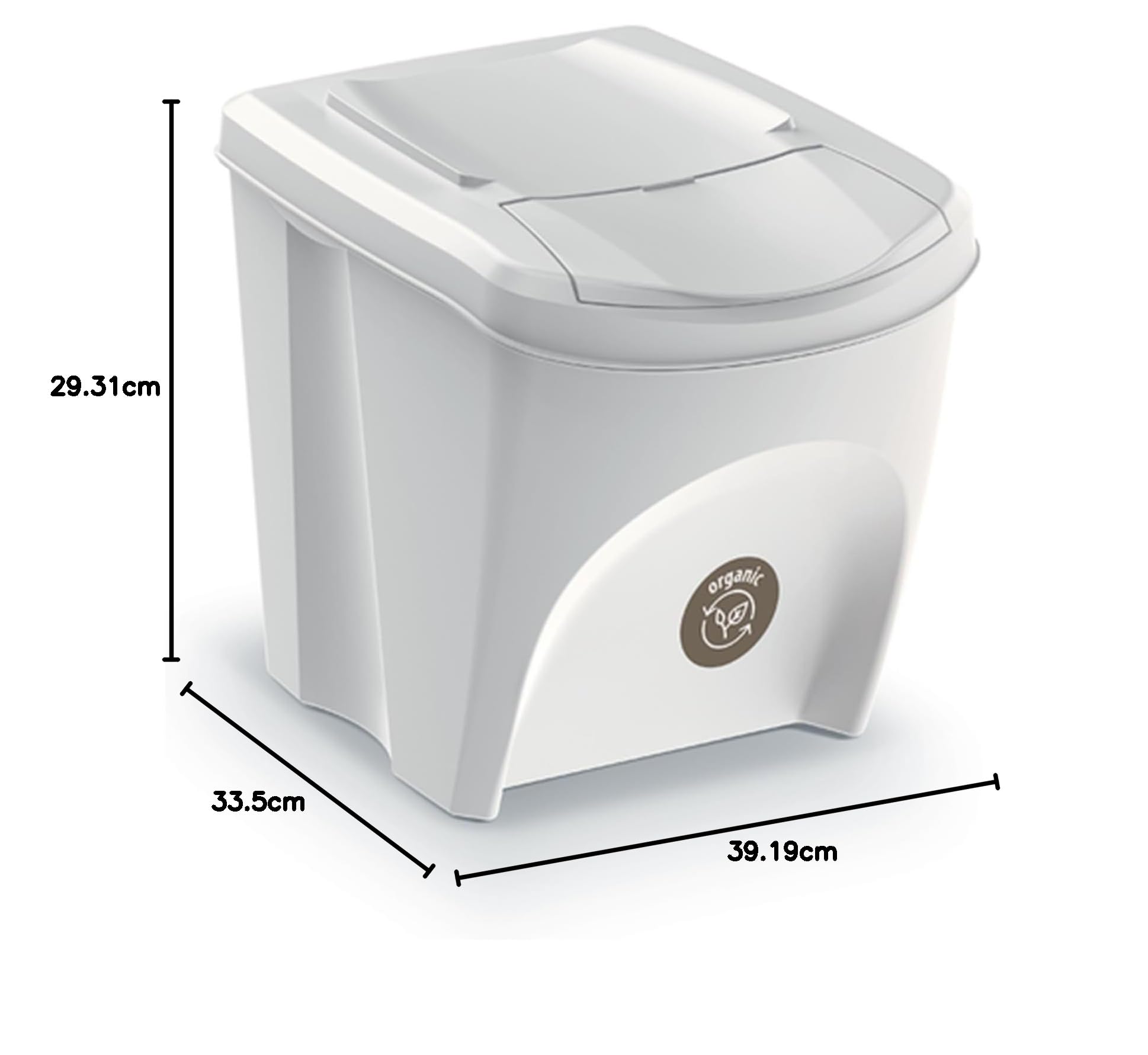 SORTIBOX kosz na śmieci zestaw 4x25l - ashen