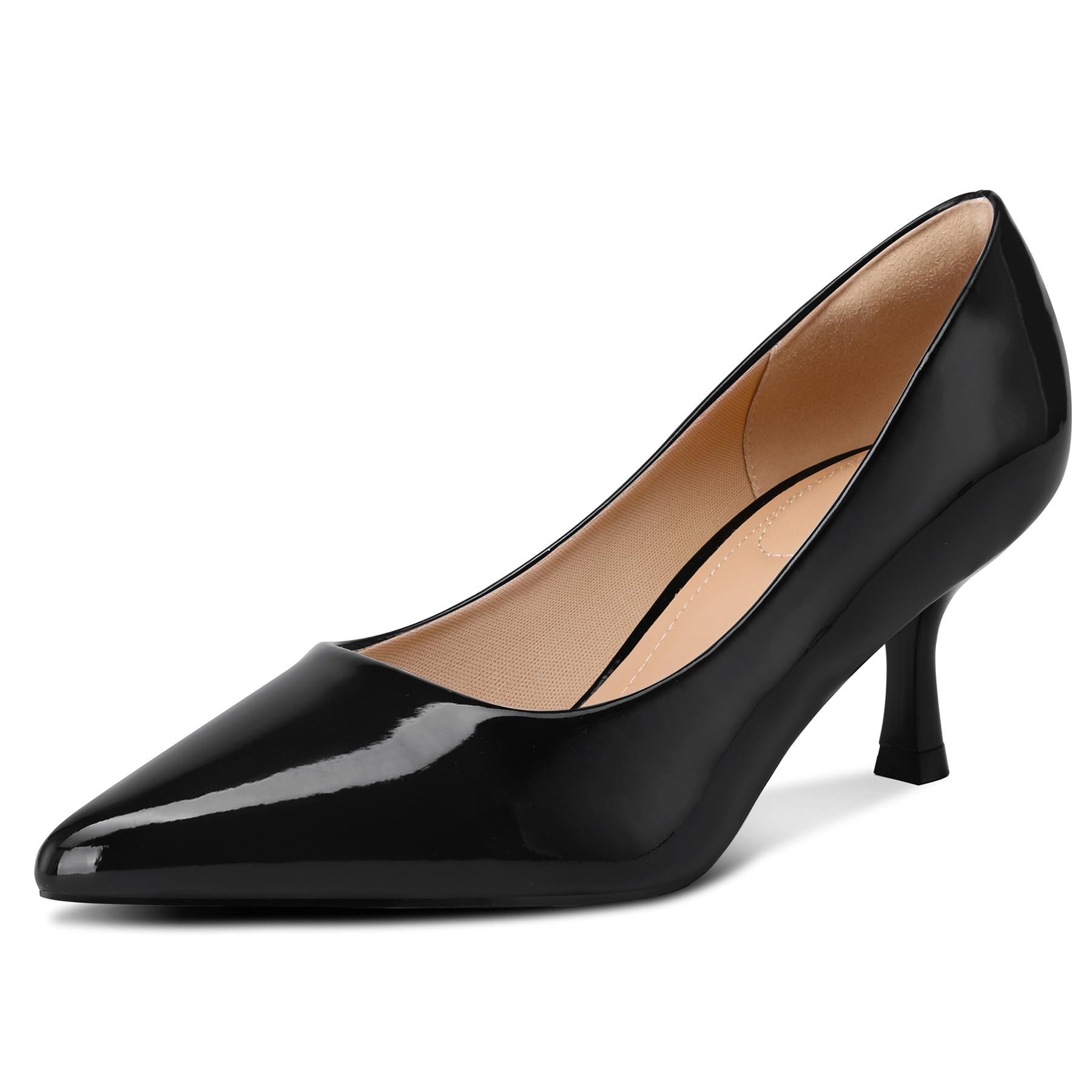 Mysoftwomens Pumps Inch Kitten Heel Pointed Toe Low Heel