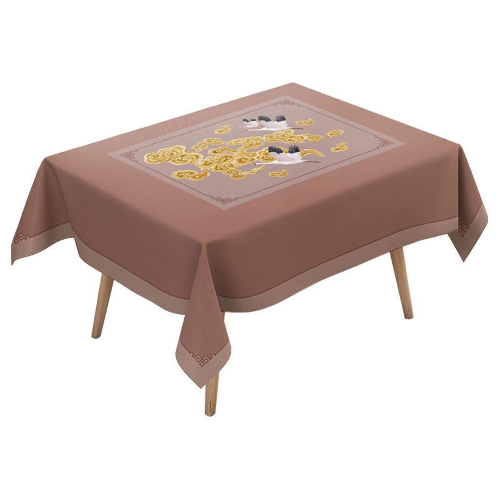 Nappe 100x140cm coton lin oiseaux branche fleur pour couverture table moderne