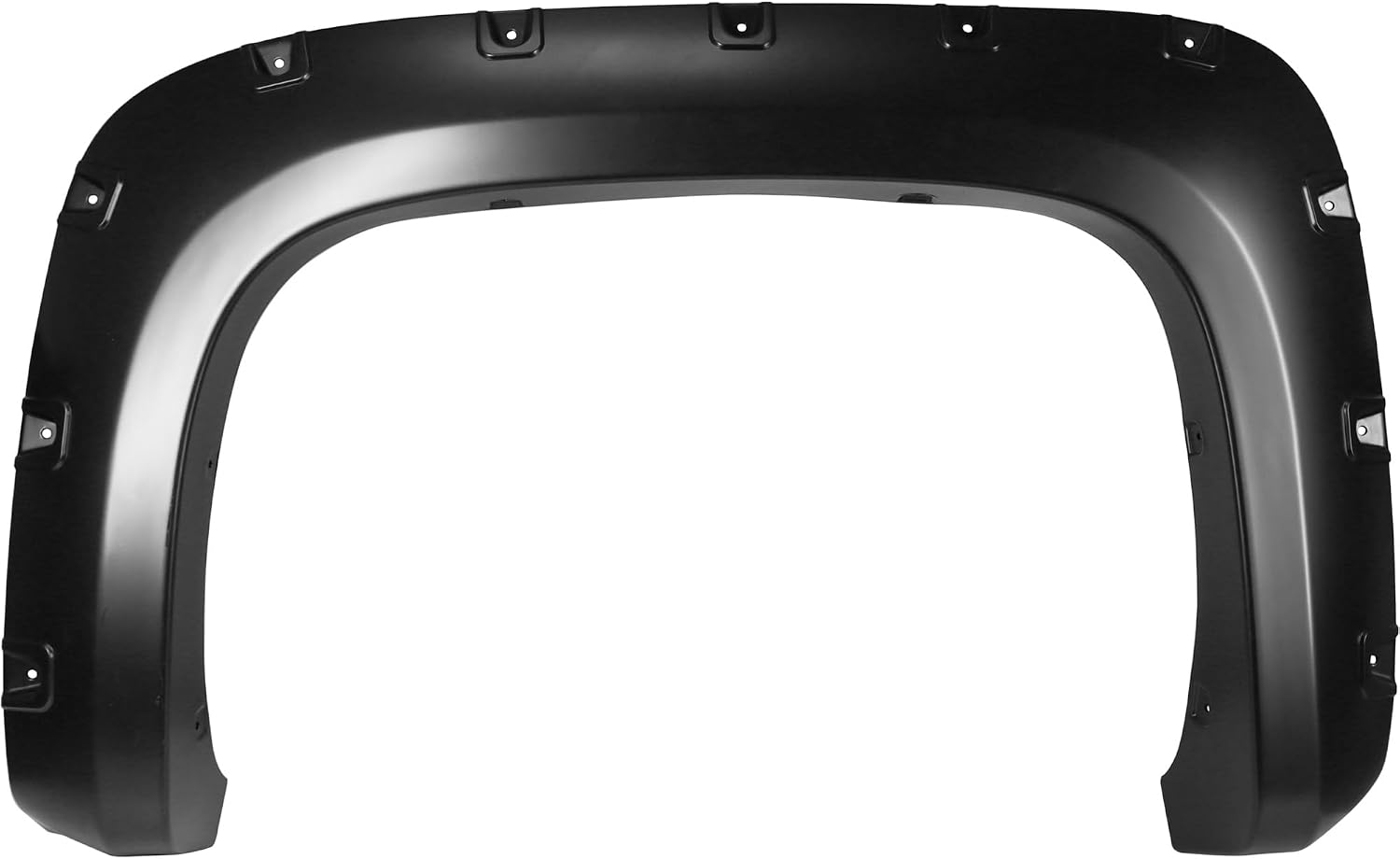Black Horse Fender Flares Riveted Style Black Compatible with 07-14 Silverado 1500|2007-2014 Chevrolet Silverado 2500|07-14 Silverado 3500-FPSSI07