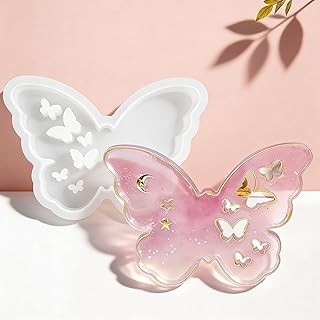 Butterfly Silicone Molds, 3D Butterfly Resin Crafts Silicone Mold, Gypsum Mold for Casting, Epoxy Resin, Decorative with Butterflies, Openwork