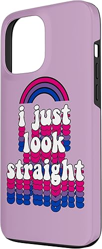 Miniatura 2 de Funda para iPhone 13 Pro Max I Just Look Straight Bisexual Rainbow Bisexual Pride Flag Case