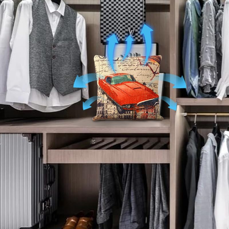 Miniatura 7 de Bolsa purificadora de aire de carbón de bambú activada natural para el hogar, desodorante y eliminador de humedad. Bolsa purificadora para armario,