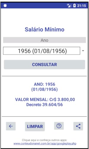 SALÁRIO MÍNIMO - De 1940 até 2019