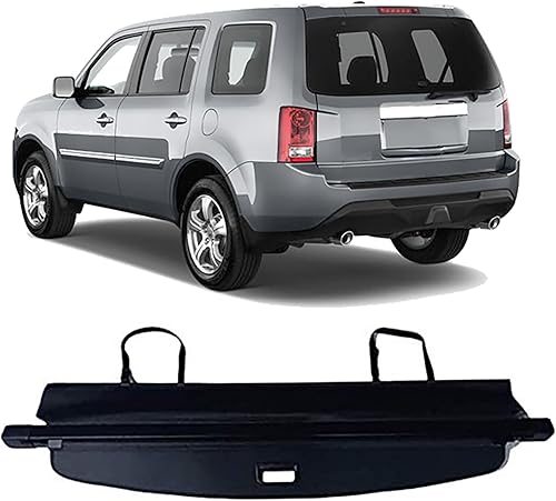 kaungka Cubierta Protectora de Carga Retráctil Compatible para Honda Pilot 2009-2015, Protector Trasero del Maletero Negro Duradero (Solo Apto para