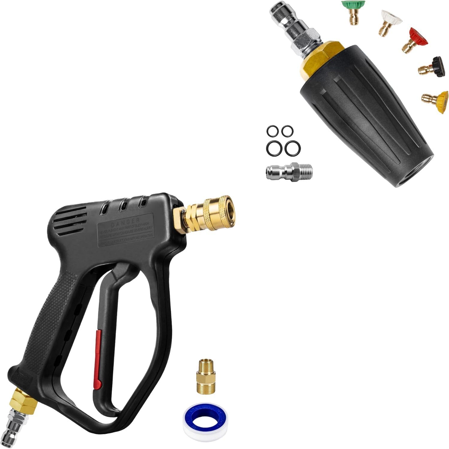 MEKOH Pressure Washer 4000 PSI, 10.5 GPM Spray Gun & 4000PSI Turbo Nozzle