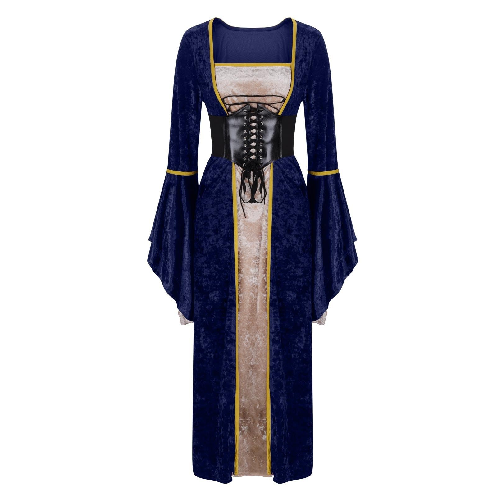 Disfraz Mujer Carnaval Medieval Vestido Talla Grande Disfraces Fiesta Estilo Retro Traje Trajes Chica Costume Halloween Epoca Fantasias Adulto Medievales