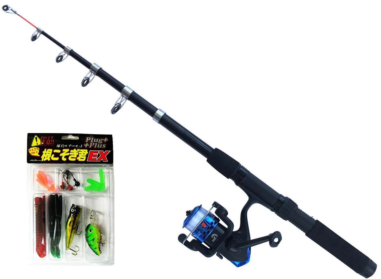 Amazon | TOISTAX釣具 よくばり セット 2m 釣り竿 ロッド リール 200A