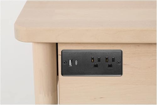 Miniatura 6 de HHSOET Regleta de alimentación empotrable de 20 W, enchufe de escritorio con USB, toma de corriente empotrada para conferencias con USB C de carga