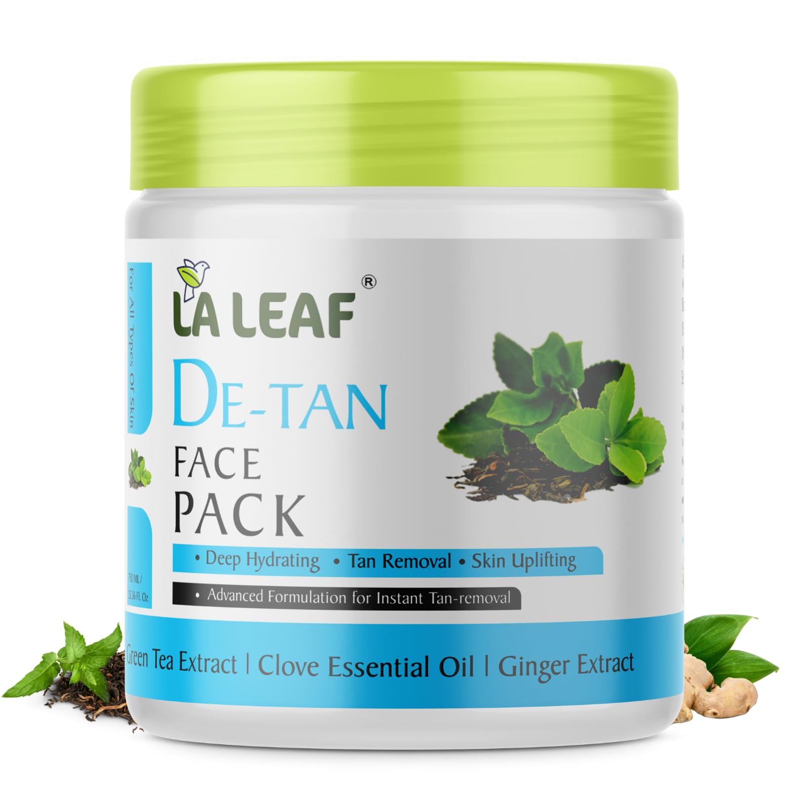 La:face / La:face V系 La'face ever green LA LEAF De-Tan Face Pack – 750ML | Deep Hydration & Tan Removal