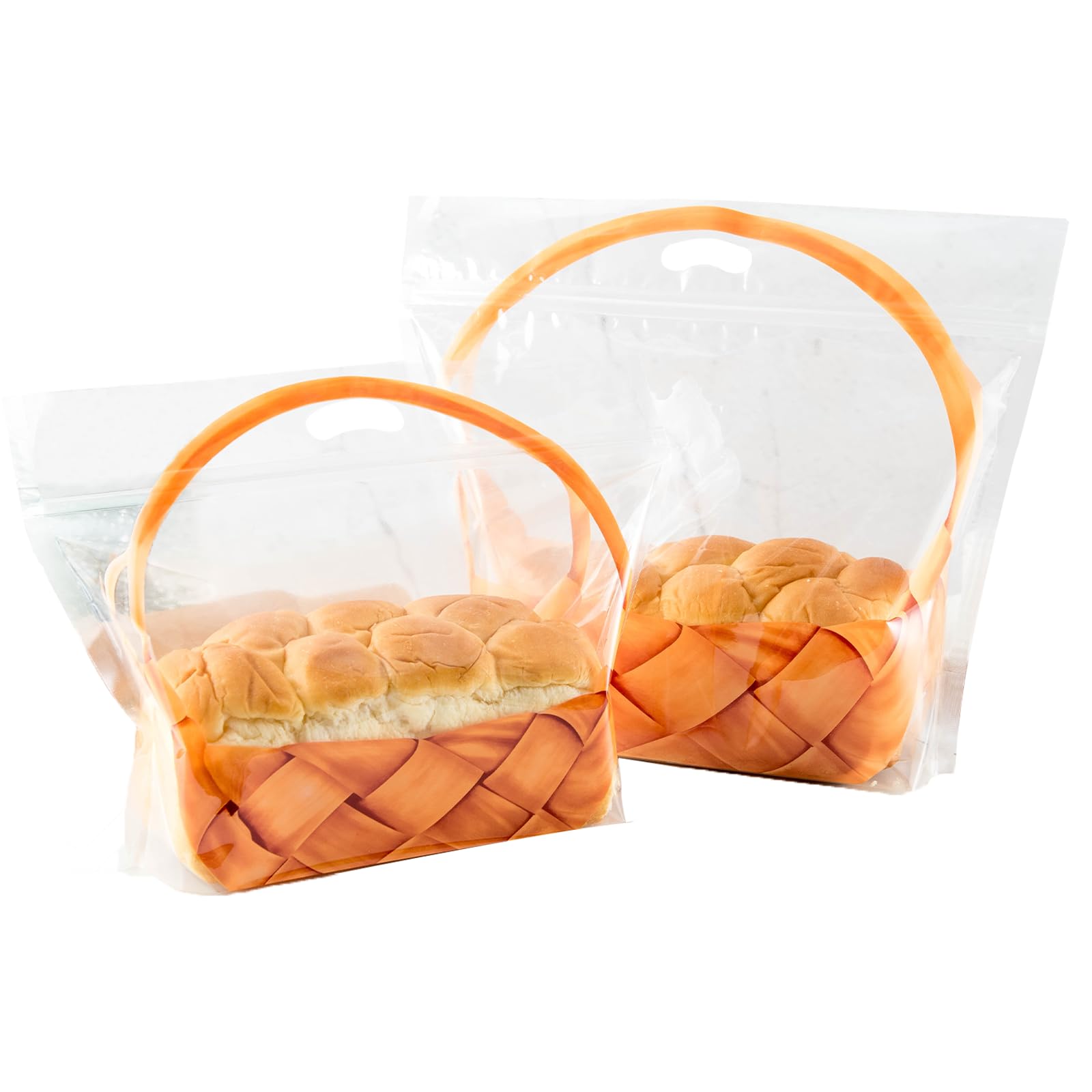 Sac à pain en papier blanc 13 cm avec fenêtre et attache étain x50