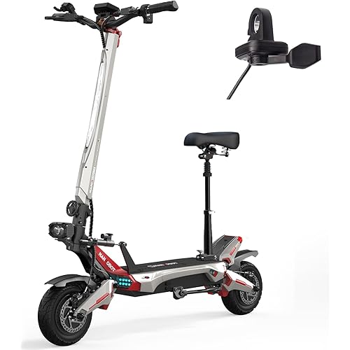 NANROBOT Electric Scooter Adults 50mph 3000W Dual Motor Fast E Scooter 80Miles Off Road Scooter Electric for Adults Foldable Kick Sports Scooter 10" Tires 330lbs Load with Suspension UL2272 Tested