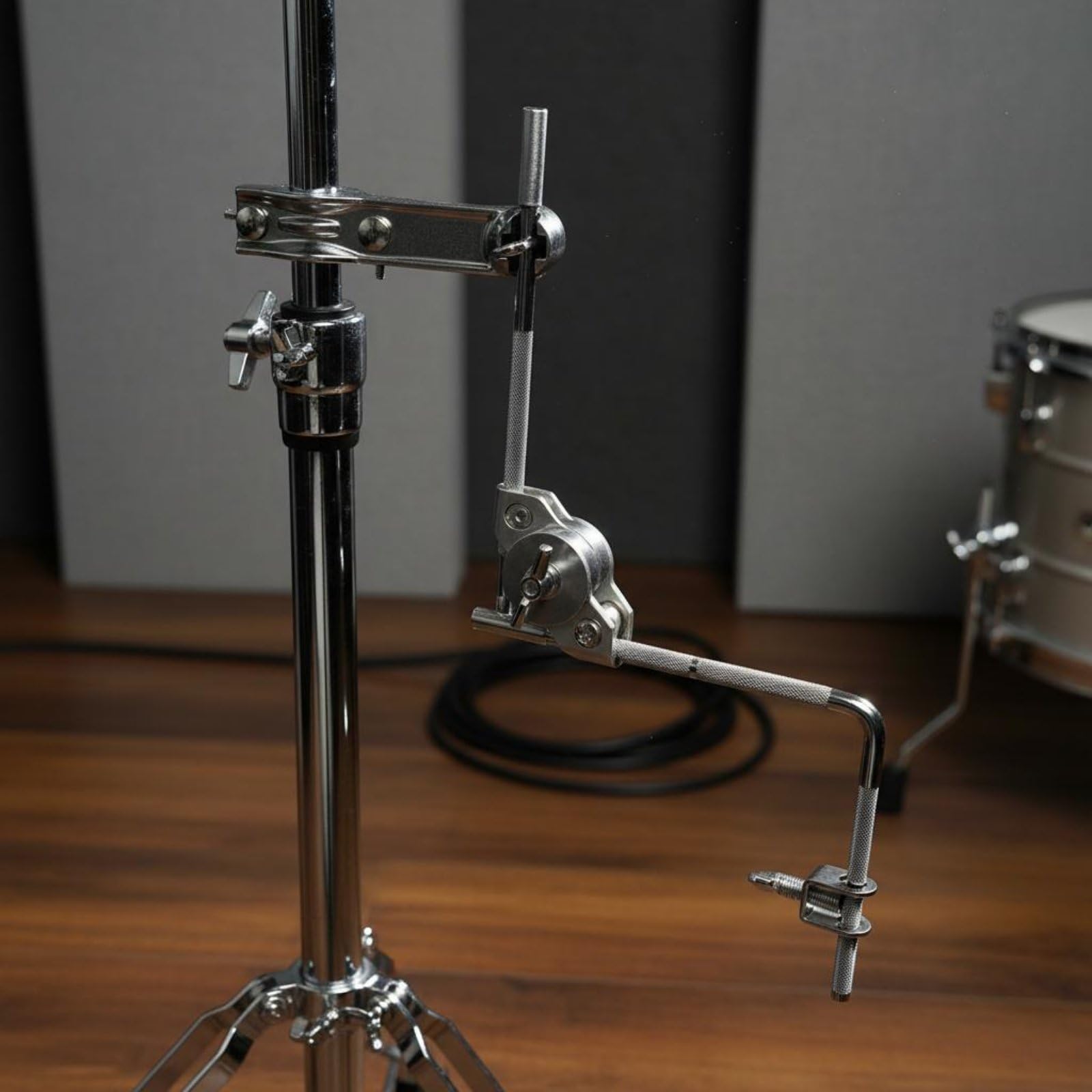 Morsetto Estensione Piatto Rimovibile Supporto Piatti Regolabile Metallico Staffa Supporto Batteria per Sala Prove, Palco, Studio di Registrazione, Supporto Per Piatto