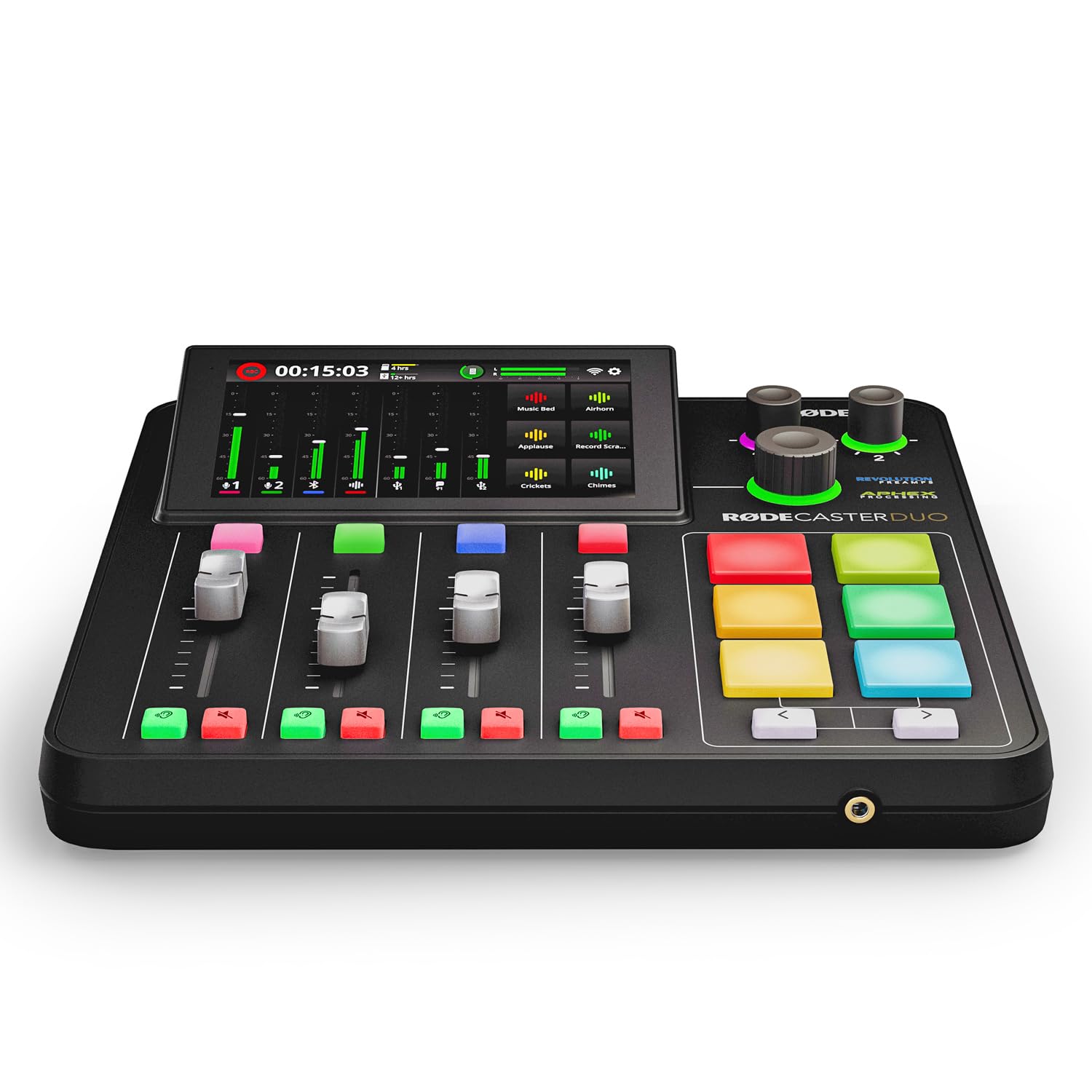 Rode Rodecaster Duo Audio Production Studio pour podcasts, streaming, création de contenu + casque Keepdrum