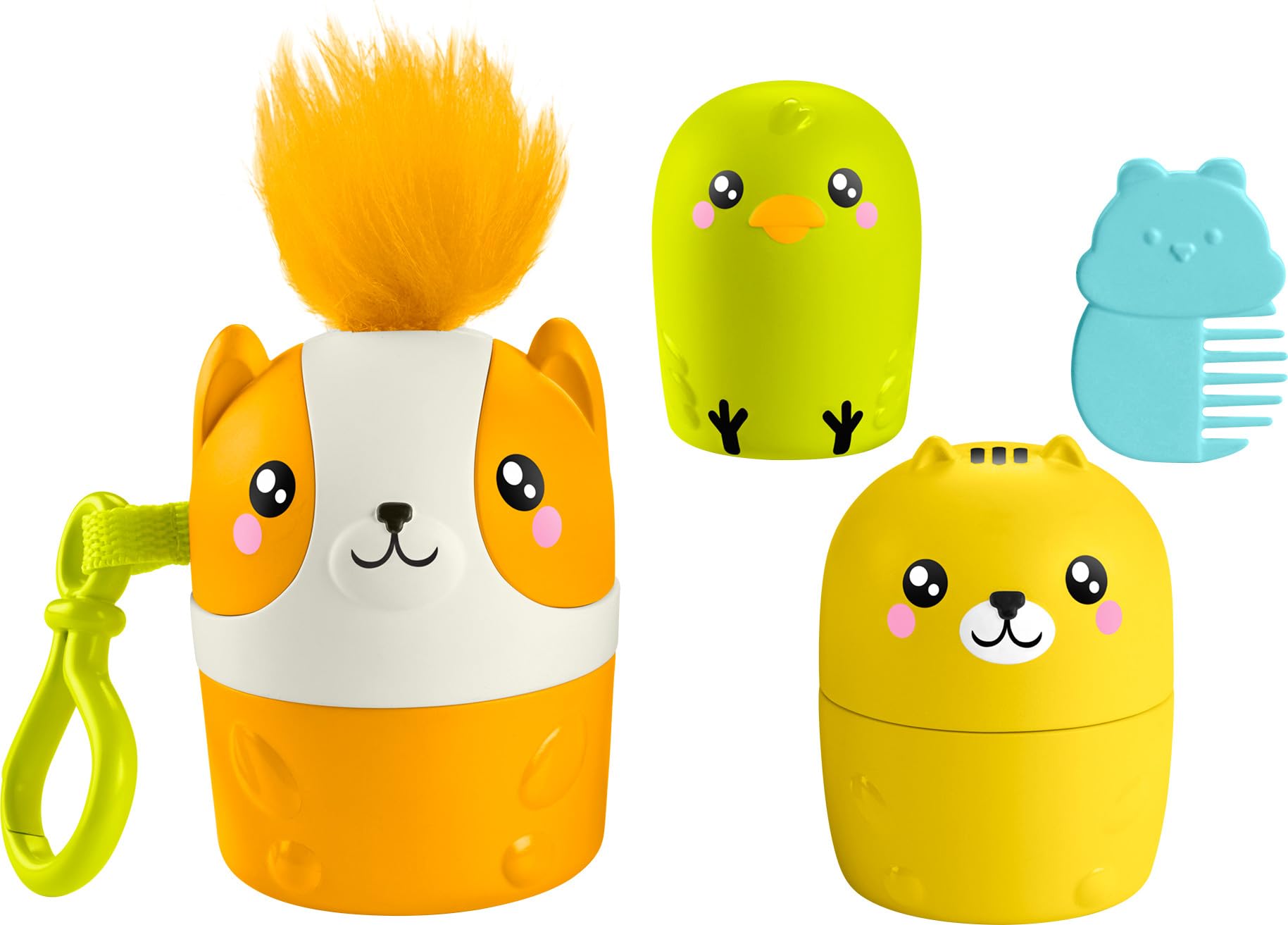 Fisher-Price Preschool Toy, FP Pets On-The-Go Nesting Pets Set of 4 Stacking Animals for Kids Ages 3+ Years