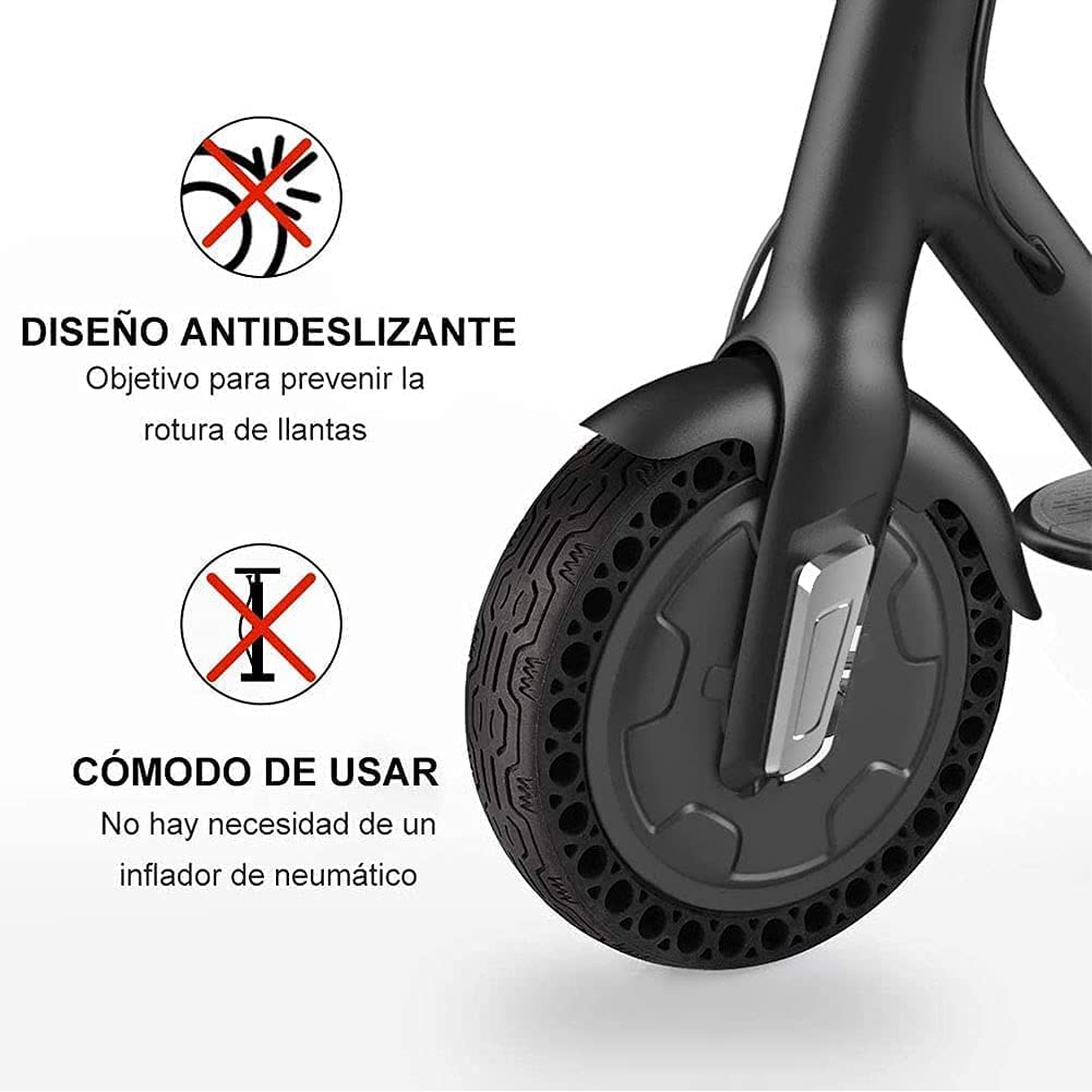 Roue de Pneu de Scooter de 8,5 Pouces Pneu Avant/arrière de Remplacement Solide, 8 1/2 pour M365 Pneu Solide résistant à l'usure Planche à roulettes de Scooter électrique