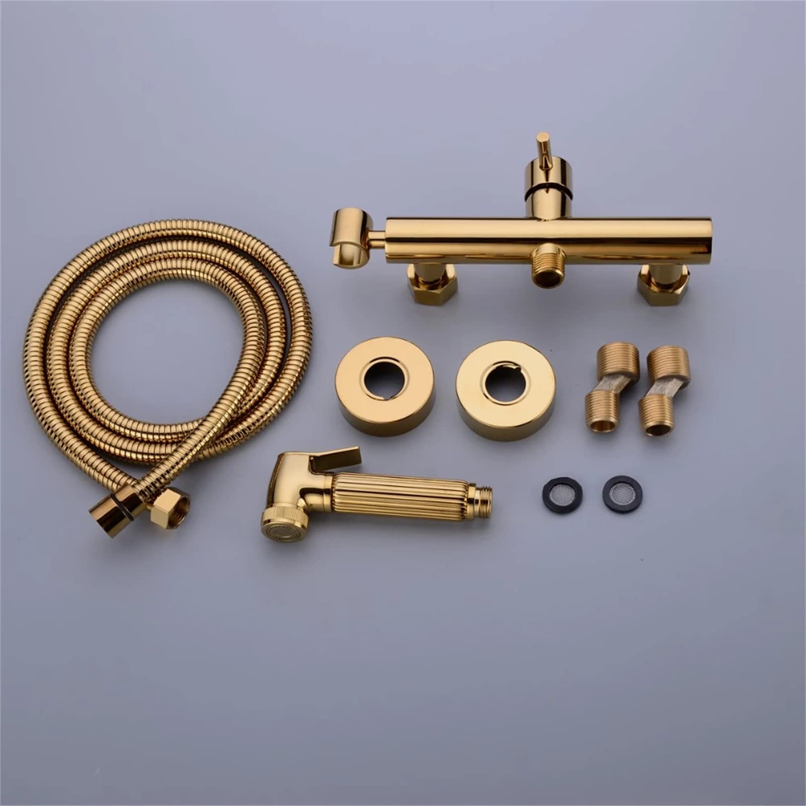 Bidet doccia a mano, in ottone massiccio con valvola di miscelazione caldo e freddo, spruzzatore portatile per bidet per bagno lavandino o WC