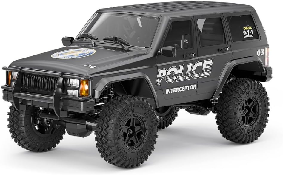 1/18 Scale Cherokee Simulation 4WD RC Rock Crawler with 370 Brushed Motor, 2.4GHz Remote Control Off Road Climbing Car for Kids