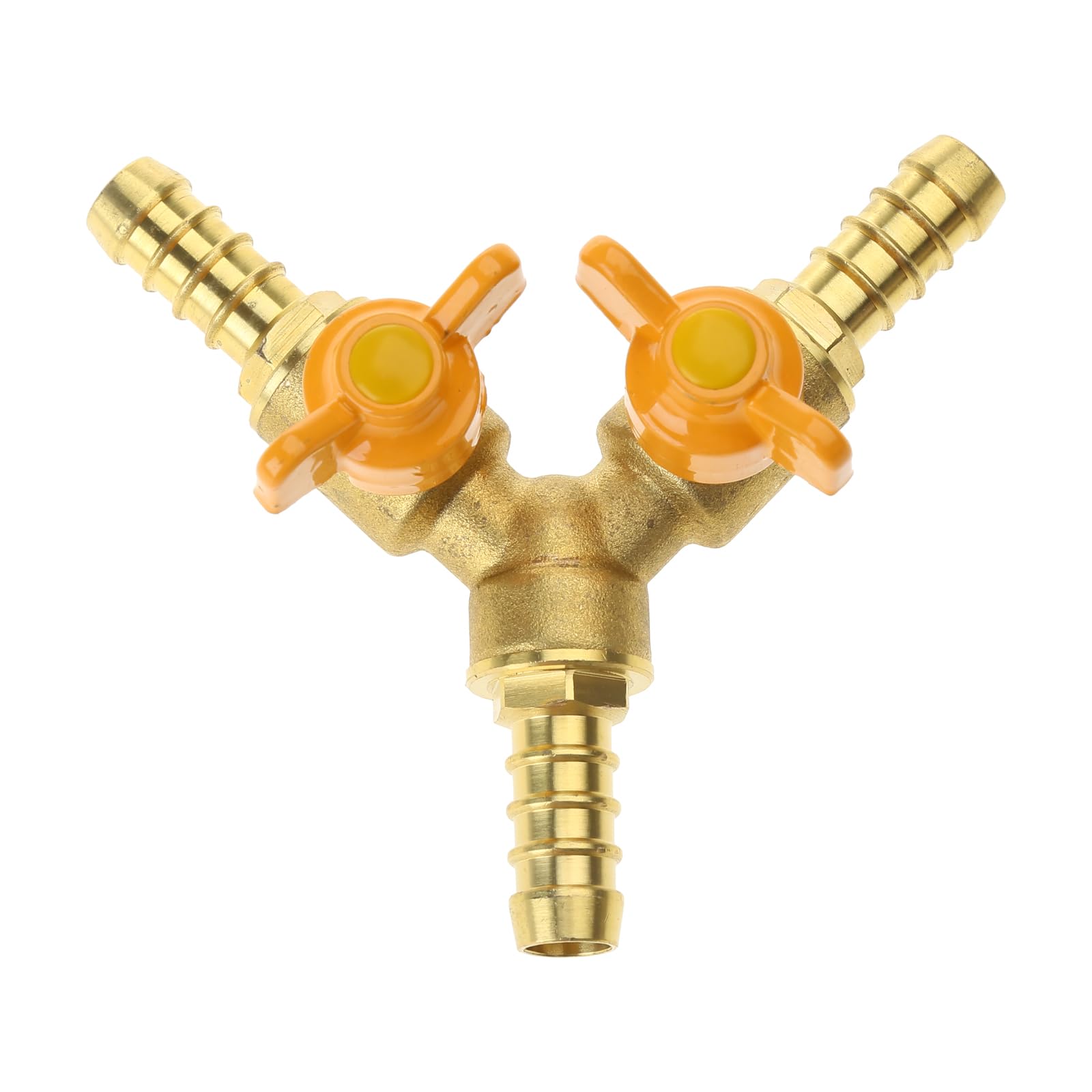 Way Hose Connector Y Splitter Brass Connector Balls Valves for Water with 3 Switches Oil & for Garden Watering Brass Splitter