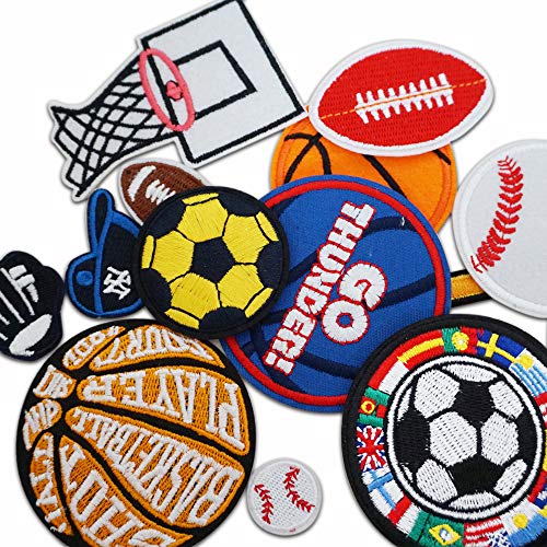 Parches de pelota de baloncesto tenis rugby fútbol  para pegar con plancha para niños