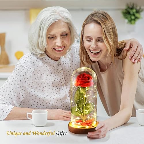 Miniatura 6 de Regalo de cumpleaños rosa de la Bella y la Bestia regalos del día de San Valentín regalos para mujer rosa para ella rosa preservada para siempre en