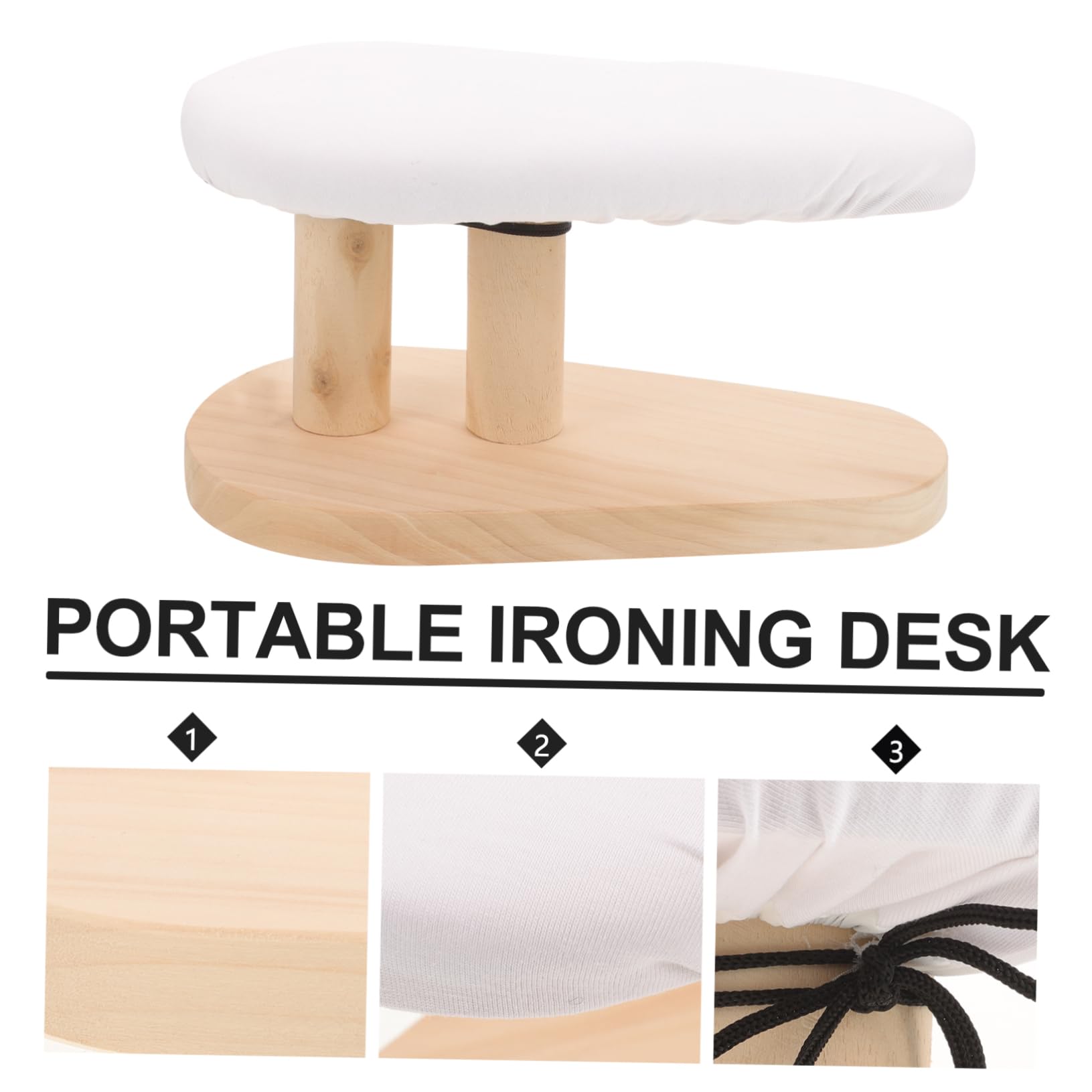 ERINGOGO Multifunctional Solid Wood Ironing Board Portable Tabletop Ironing Stool for Clothes Sleeves Bags Design with Aesthetic Appeal for Home Use