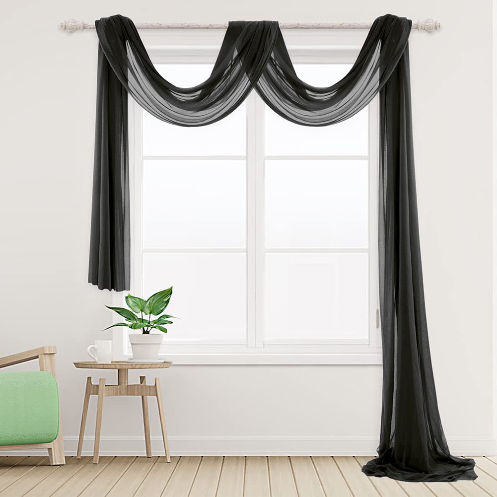 Tenda Mantovana Voile 152x548cm - Tessuto Poliestere Per Camera, Matrimoni E Decorazioni - Foto 11