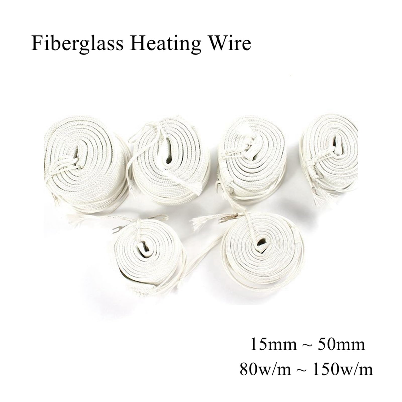 extensión exterior Correa Flexible de fibra de vidrio, 5V, 12V, 24V, 110V, 220V, cable calefactor de fibra de vidrio, banda de alambre calentador eléctrico for tubería de congelación de agua seca enva