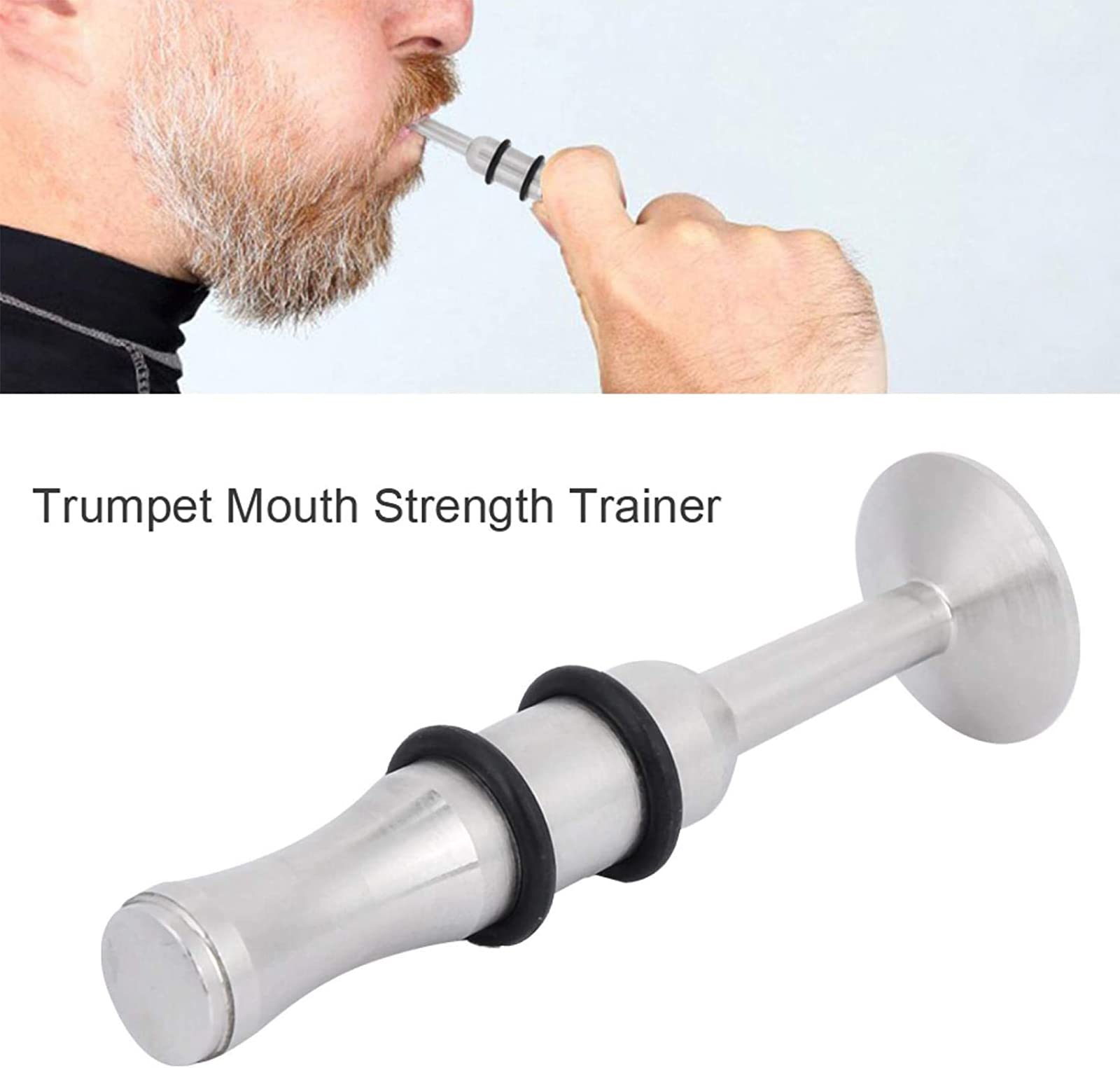Entraîneur D'Embouchure Trompette SUJEBKC - Acier Inoxydable, Renforcez Votre Force Buccale Et Endurance Pour Trompette, Cornet, Trombone