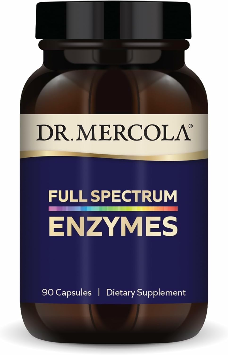 Dr. Mercola Full Spectrum Enzymes - 22 Different Enzymes - Supports Digestive & Immune Health - Helps Digest Carbohydrates, Fats & Proteins - Non-GMO, Gluten-Free & Soy-Free - 90 Capsules (3 Pack)