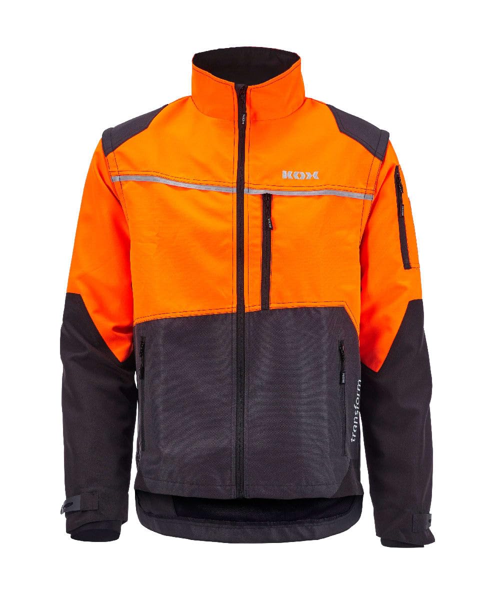 KOX Forstjacke Transform Anthrazit/Orange Größe 54/56