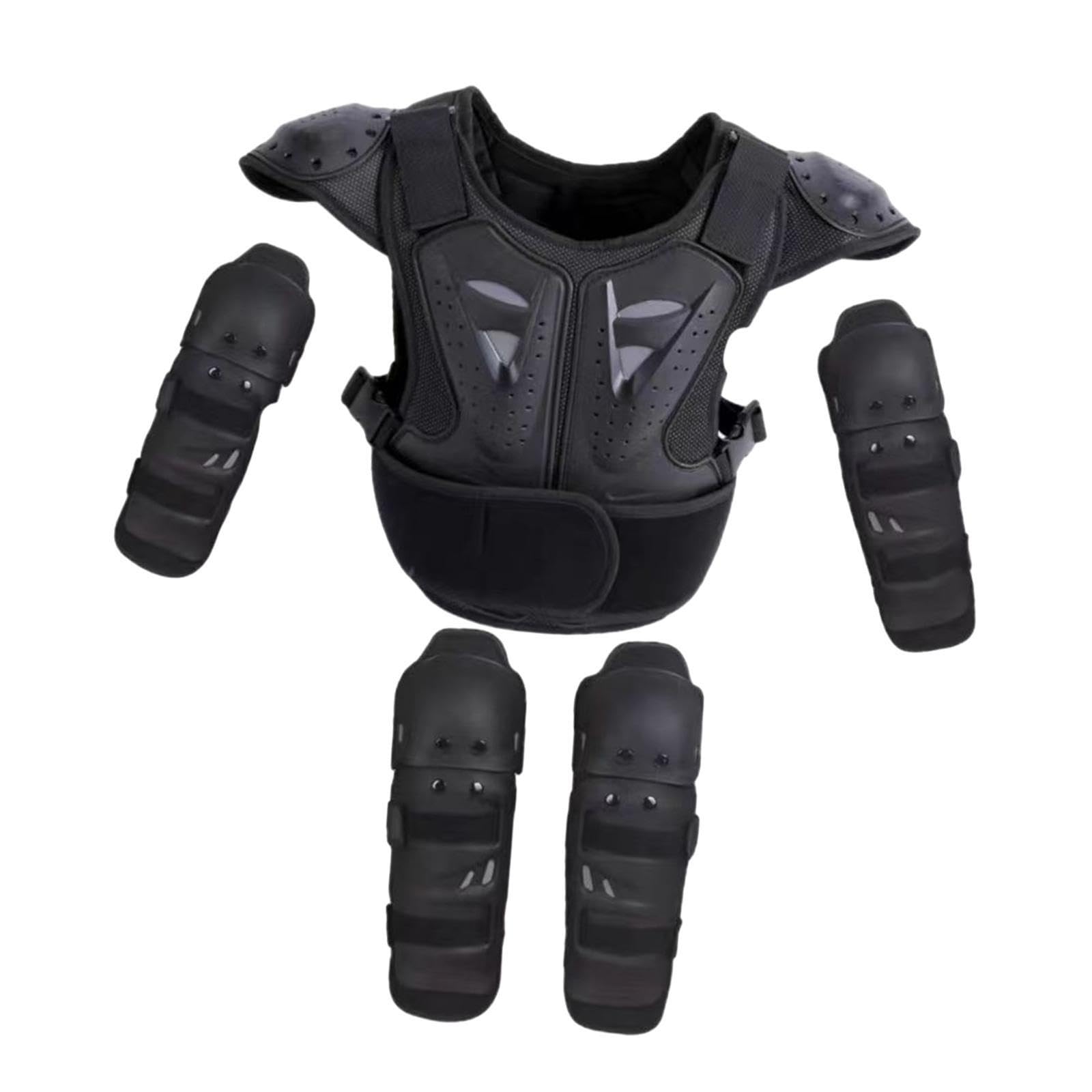 Tuta protettiva per motocross per bambini, attrezzatura per moto da cross, protezione completa per torace, colonna vertebrale, schiena, ginocchiere, gomitiere,