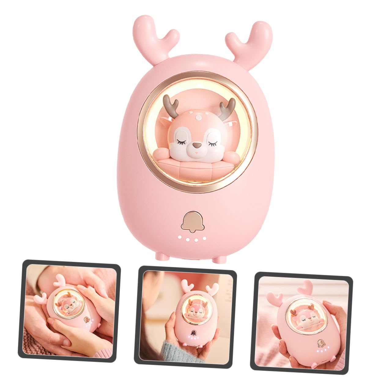 SOIMISS Handwärmer mit USB-aufladefunktion Tragbarer Mini-wärmer für Winter Wiederaufladbar mit Cartoon-tiermotiv für Outdoor-aktivitäten und Camping