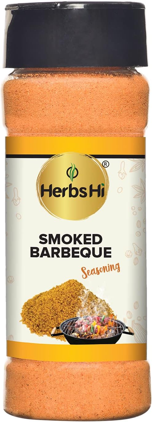 - HerbsHi Smoked Barbeque BBQ Seasoning for grilled vegetable, fries, nachos, paneer, chicken wings, eggs, meats, steaks, subs, burgers, sausage55 Gm X 1