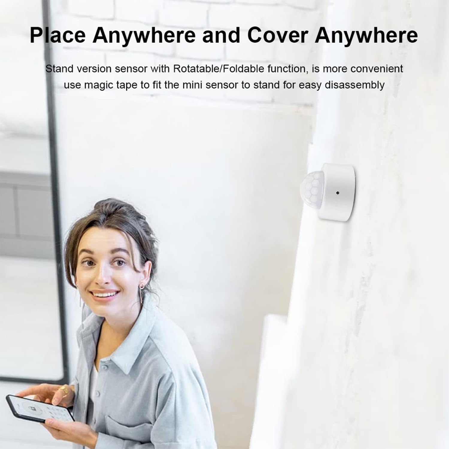 Haozee Zigbee PIR Sensor de movimiento inteligente, alta sensibilidad, detección en tiempo real, requiere concentrador Zigbee, compatible con Home Assistant y Zigbee2MQTT