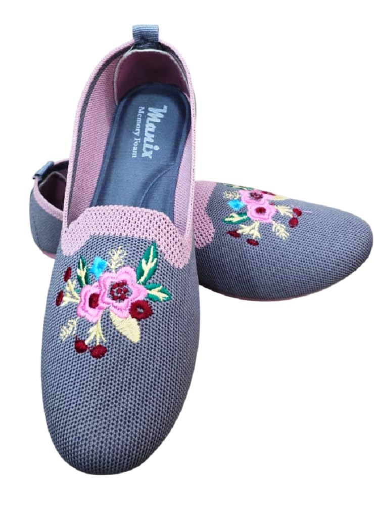 Flexible Memory Foam Women's Shoes for Walking Gym Training | Casual Sports,Slip-On,Lightweight Lace up Jutis Bellies Classy Ballerina for Ladies and Girls-image-31