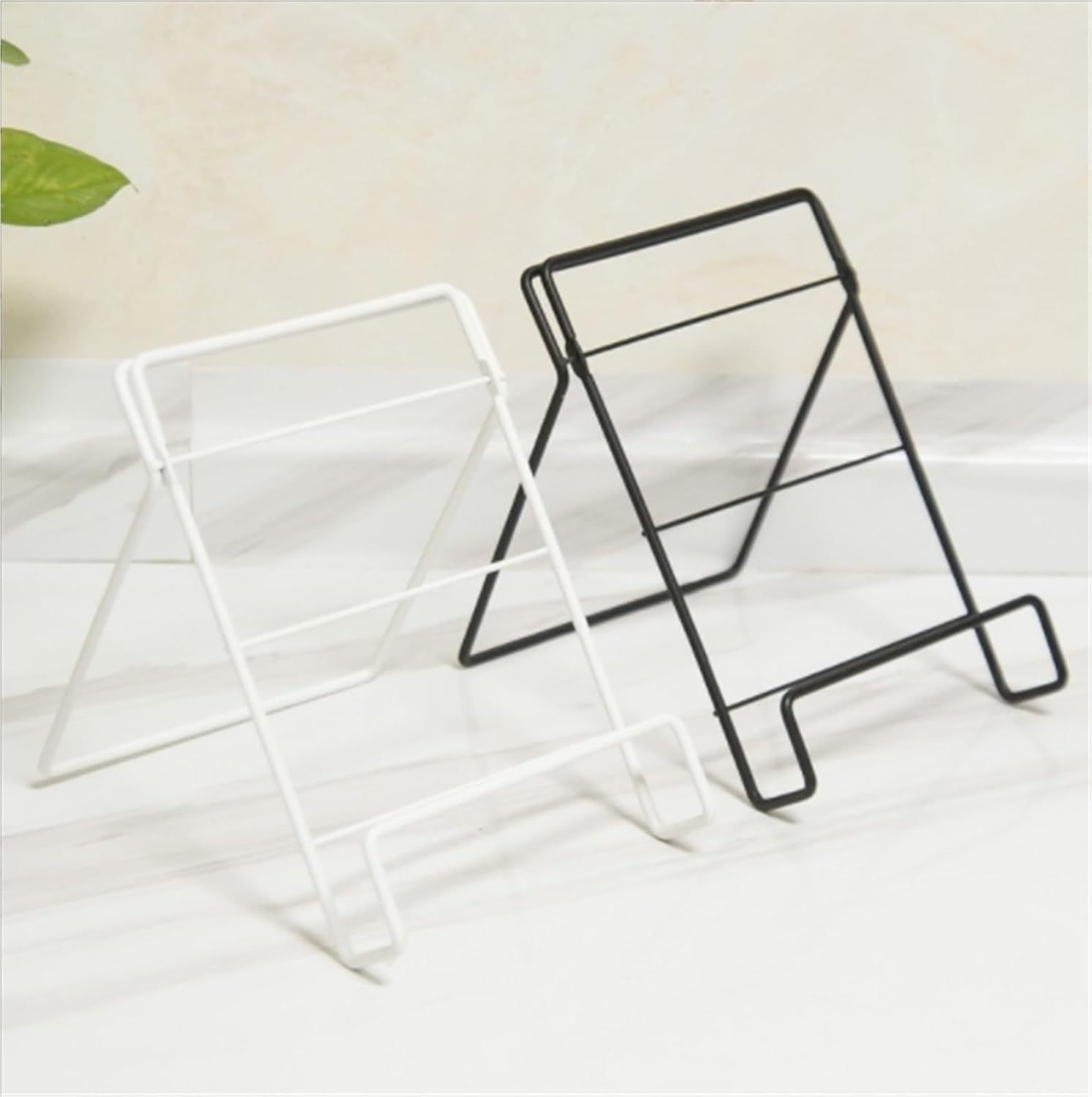 QUQUQ Cookbook Holder for Kitchen Recipe Bookshelf Suitable for Restaurant Menu Support Stand Display Stand Phone Stand Recipe Book Stand(White)
