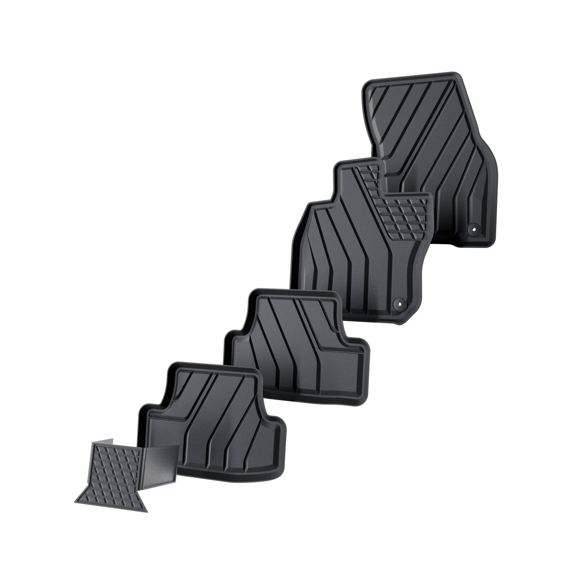 Mossa Alfombrillas de TPE adecuadas para VW Volkswagen T-Roc II SUV (2025- ) - alfombras para Coche - 5 pcs S