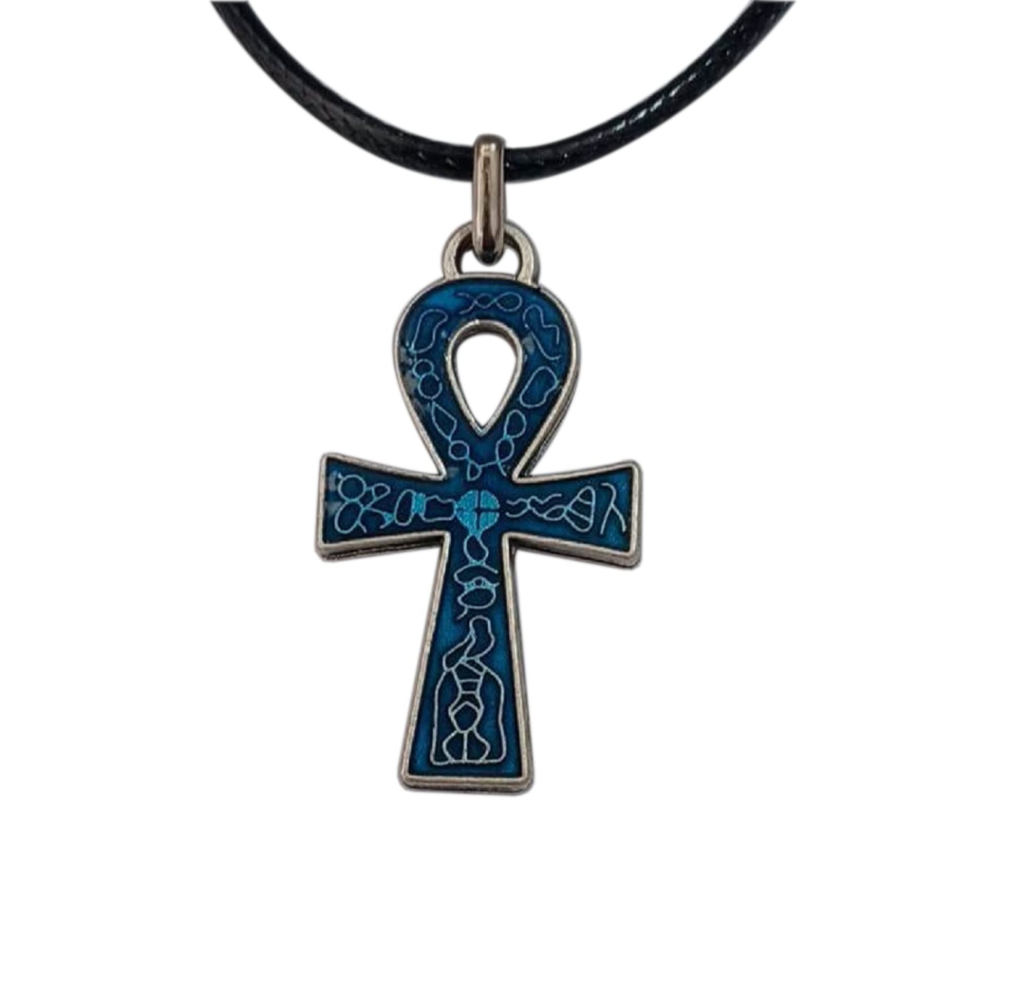 Collana con ciondolo in argento con croce della vita