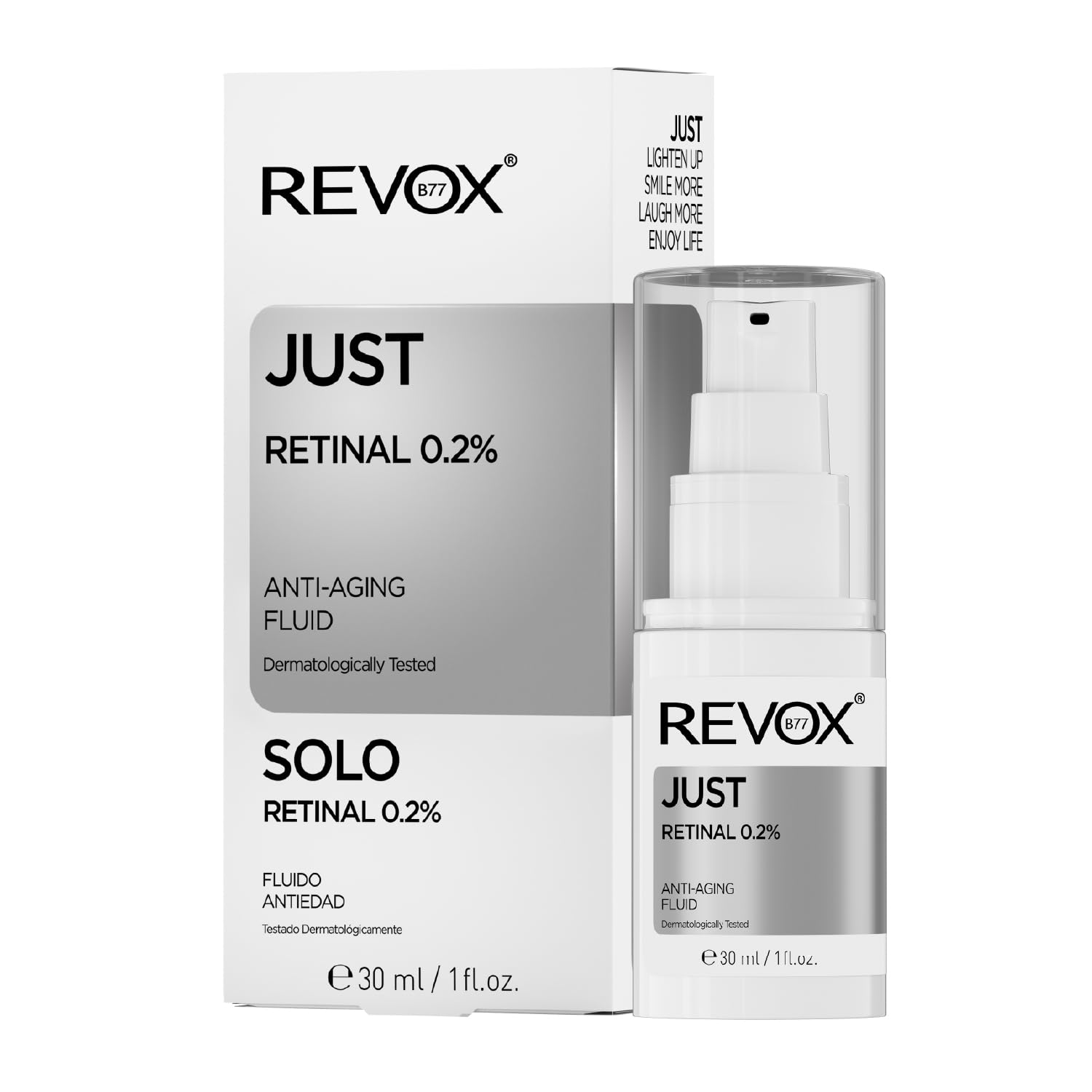 REVOX B77 - Just Retinal 0.2% Fluid, 30 ml, Anti-Aging Serum, Cell Renewal, Reduces Wrinkles and Fine Lines, Firmness and Elasticity, Improves Skin Texture and Tone, Stimulates Collagen Production