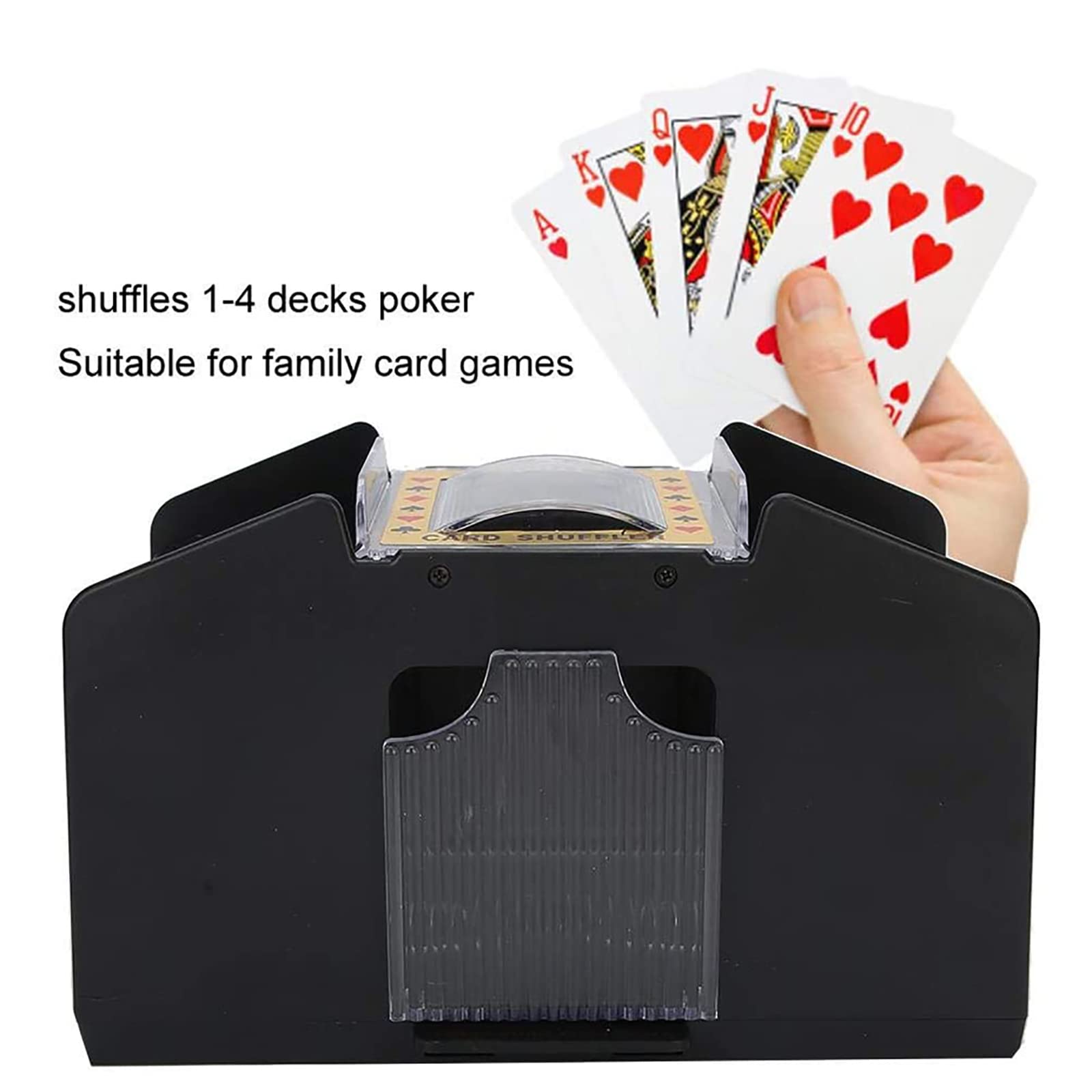 Mélangeur De Cartes, Distributeur De Cartes À Piles, Mélangeur Automatique De Cartes 1 À 4 Étages, Faible Bruit Et Facile À Utiliser, Adapté Au Poker Classique Et Aux Jeux De Cartes À Collectionner