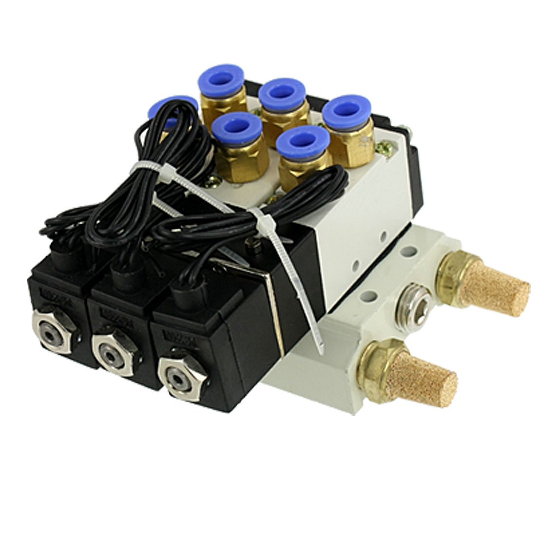 Électrovanne pneumatique 4V110-06 AC 220V distributeur 5/2 triple avec collecteur