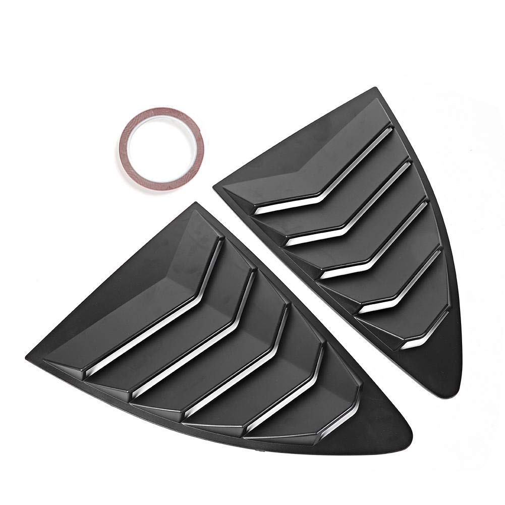 KIMISS Persiennes de fenêtre latérale, 2pcs Persiennes de Lunette arrière en ABS Panneau de Spoiler pour 86 GT86 2013-2019 (Noir Mat)