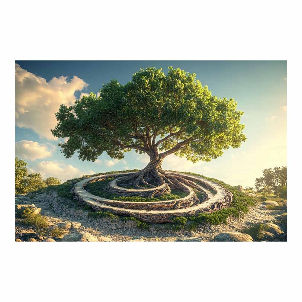 Impression sur toile arbre de vie symbolique déco zen salon et bain - 7