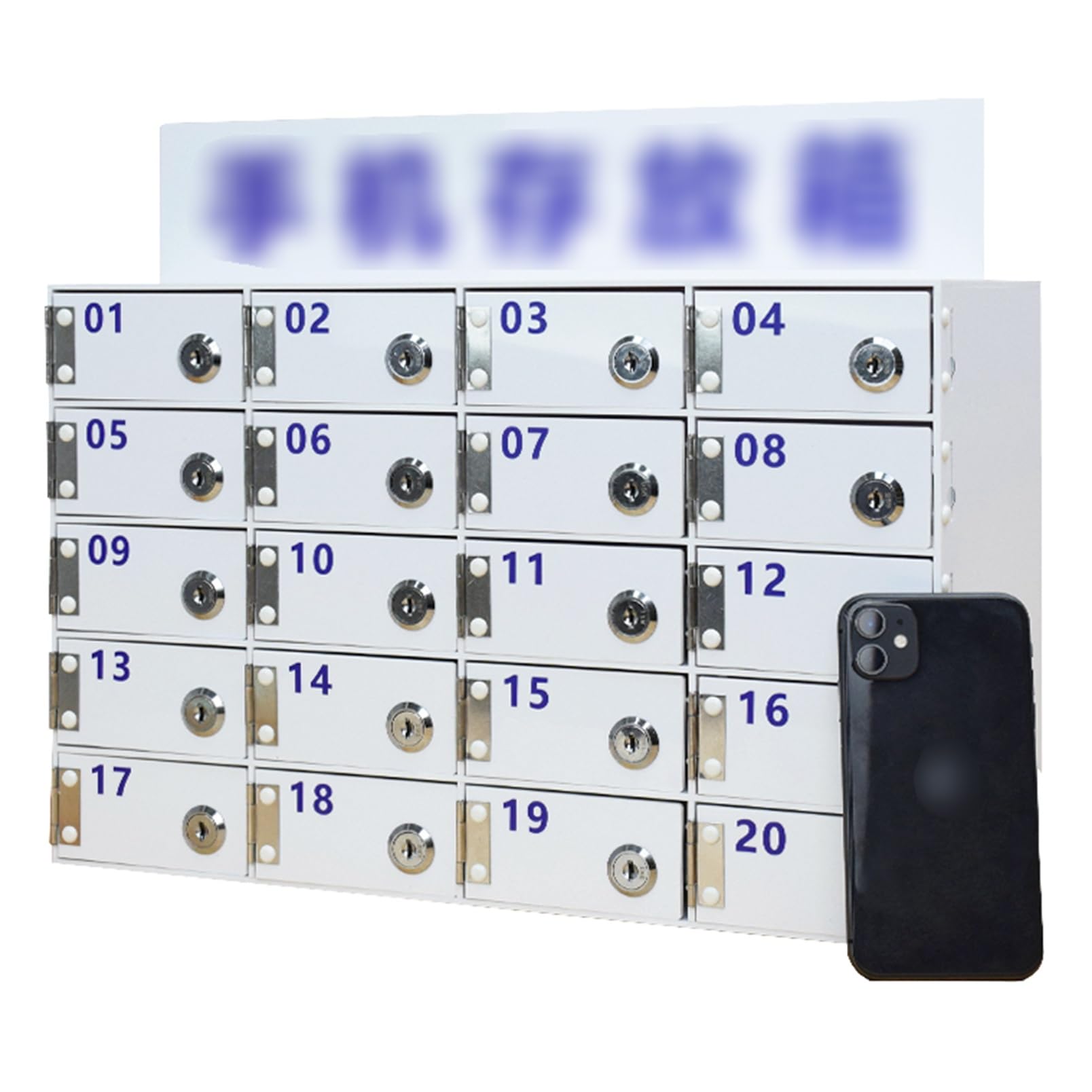 Armadietto per Cellulare Scatola Portaoggetti per Cellulare in Acrilico Con Serratura Armadietto per Cellulare Spesso Armadietti per Dipendenti a Parete