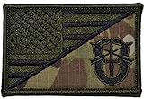 Special Forces Crest USA Flag 2.25 x 3.5 inch Morale Patch - Multicam / OCP